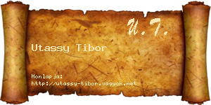 Utassy Tibor névjegykártya